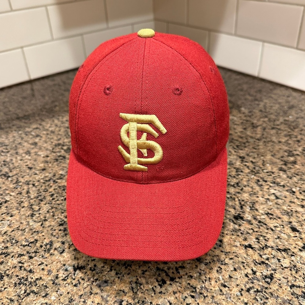 Vtg Florida State Seminoles Top of the World Fitted Baseball Cap 6 7/8 Red